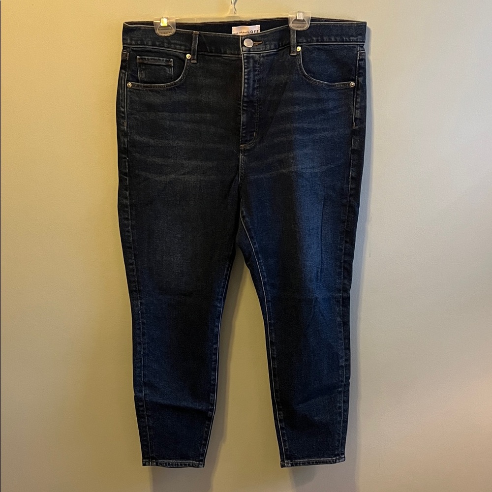 LOFT Dark Indigo Ankle Jeans